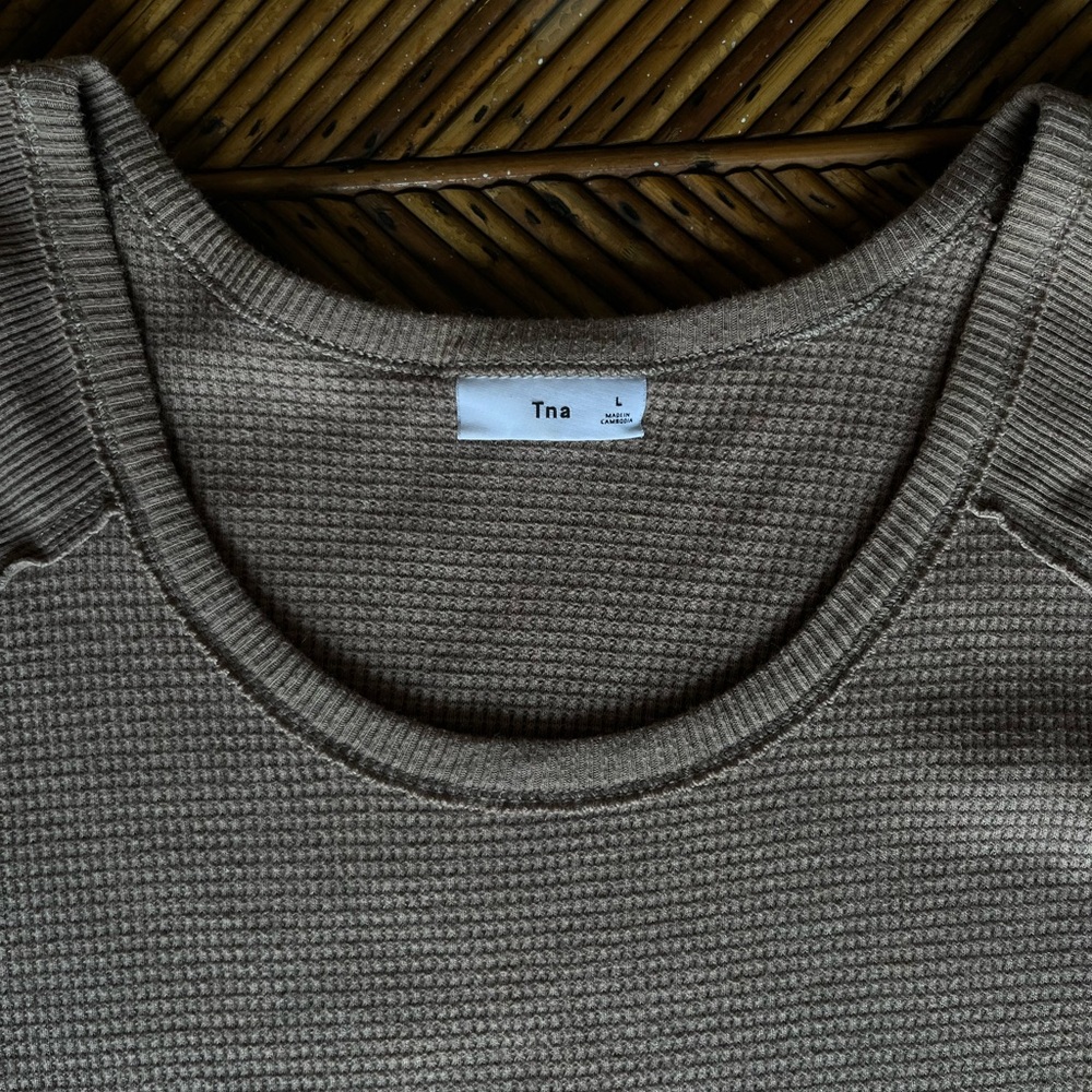 Tna Taupe Waffleknit Longsleeve